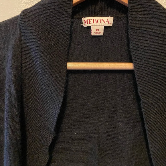 Merona Black Cocoon Open Cardigan - Picture 2 of 4